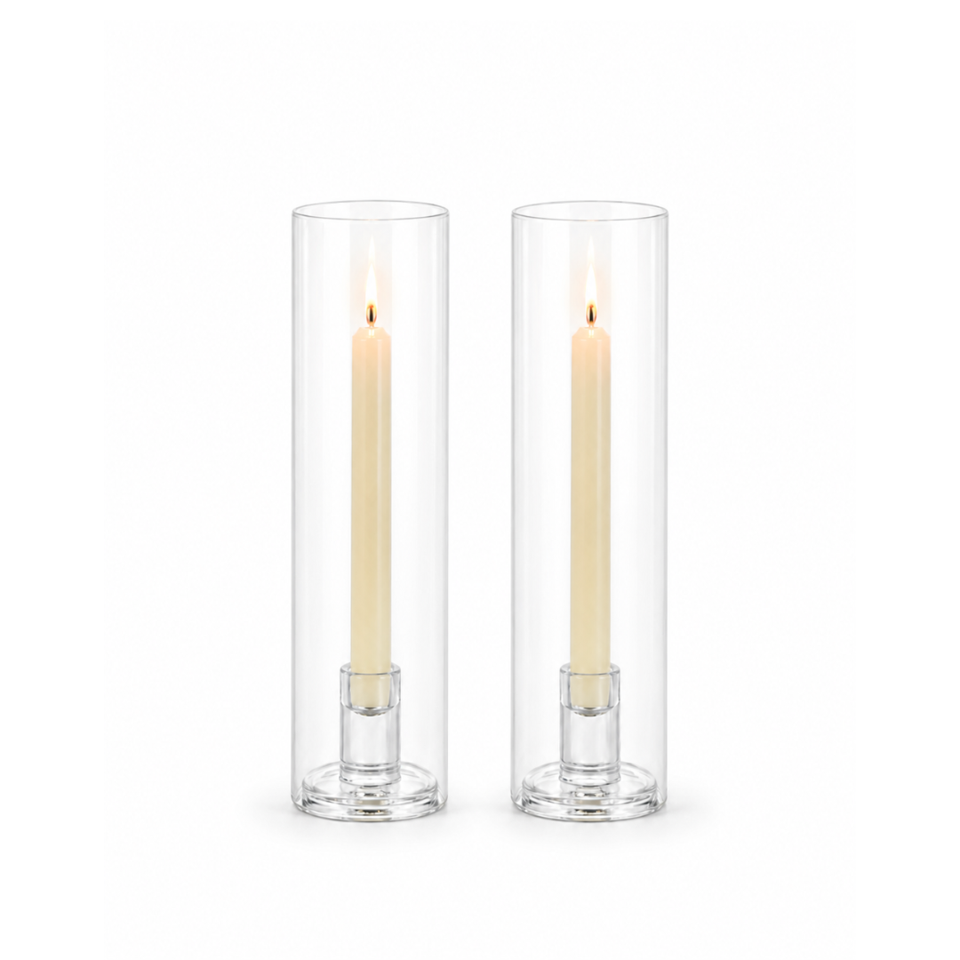 Rent: Glass Hurricane Candle Holders (30cm)