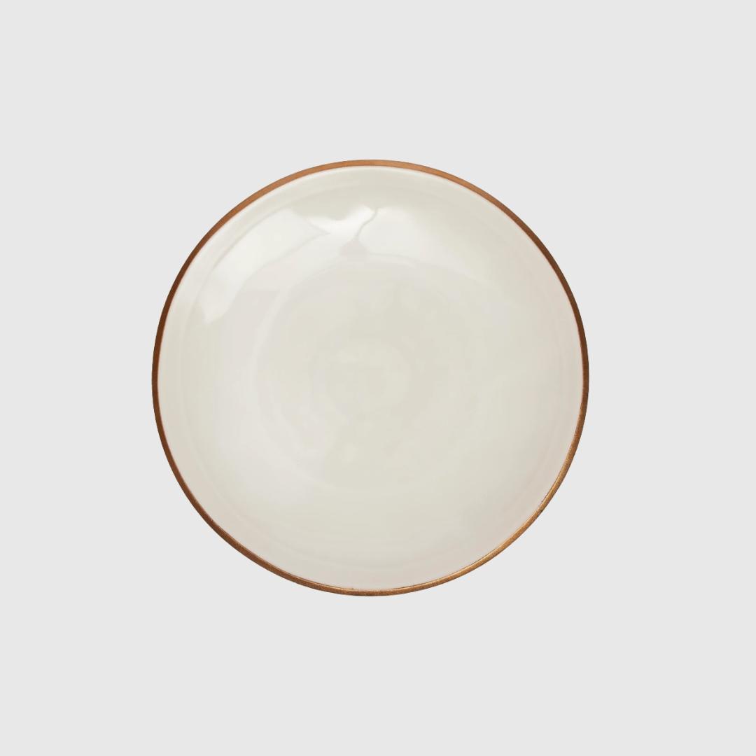 Rent: Natural Blush Gold Edge Dessert (23cm)