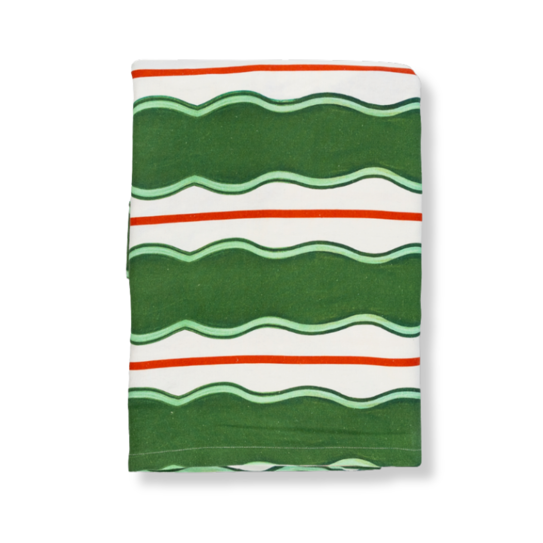 Rent: Green Scallop Tablecloth