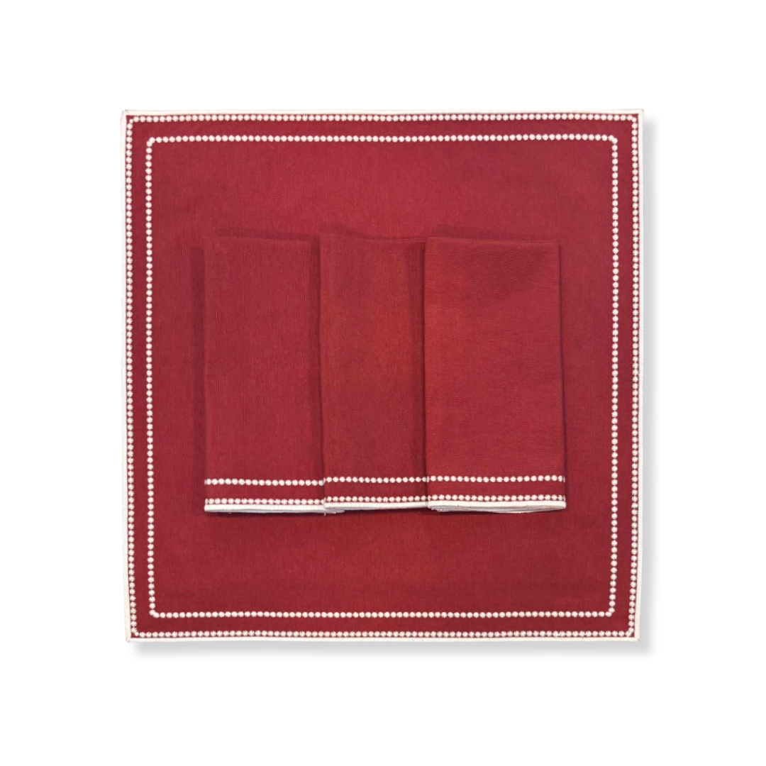 Rent: Abigail Burgundy Napkin (50x50cm)