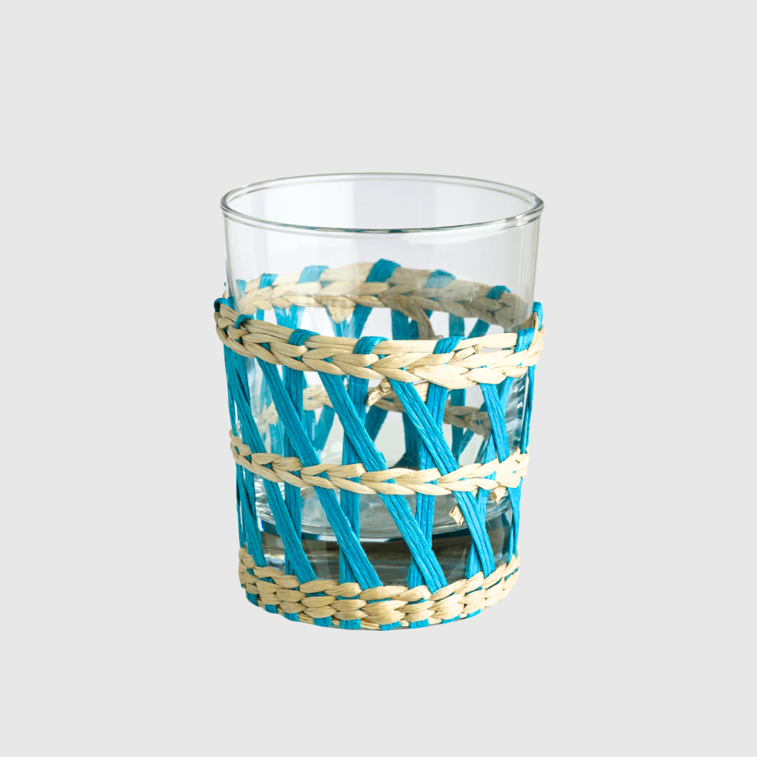Rent: Electric Blue Wicker Tumbler