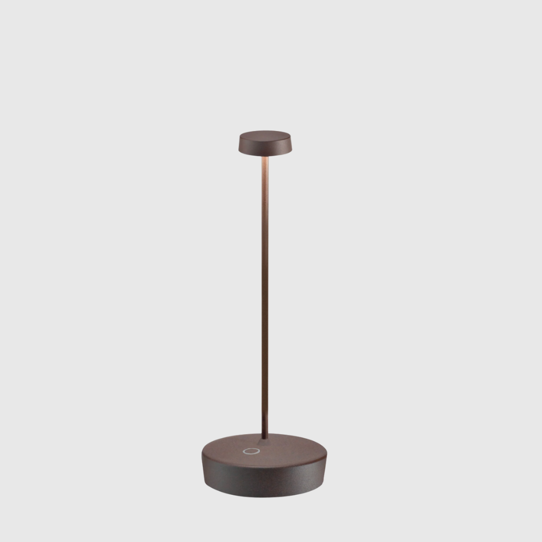 Rent: Corten Table Lamp & Fabric Lampshade