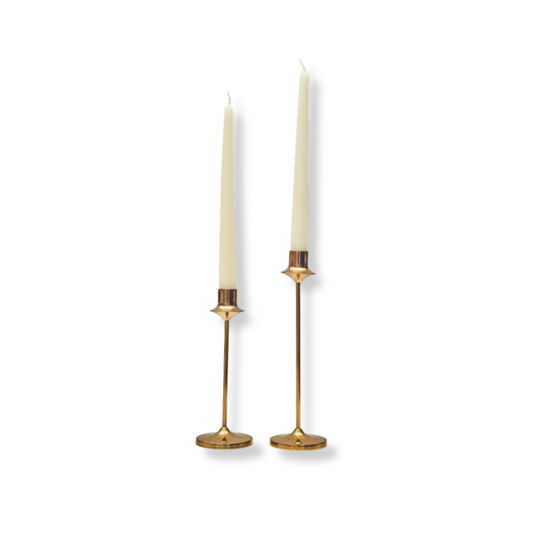 Rent: Antique Gold Candle Holders (20 & 25cm)