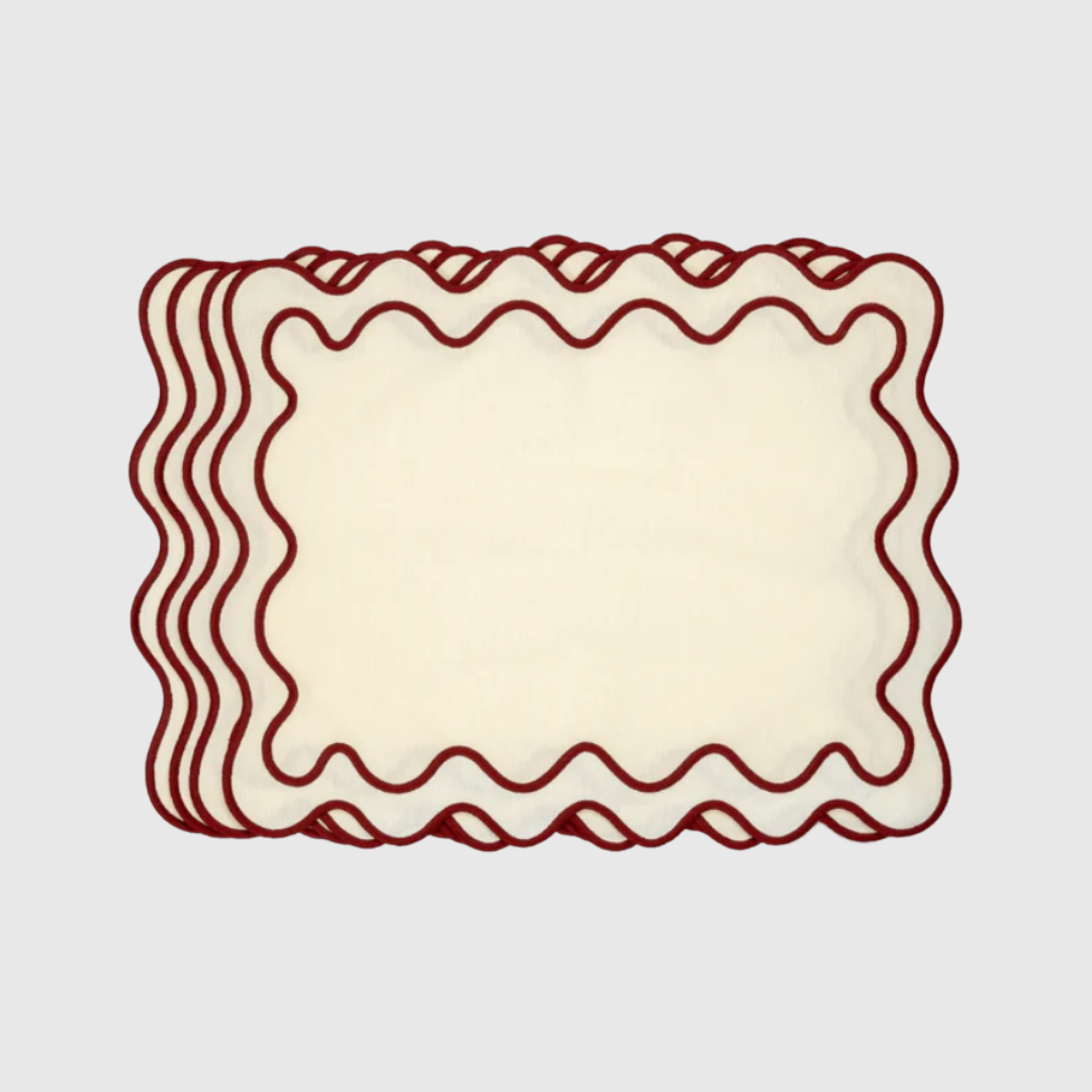 Embroidered Scarlett Placemats