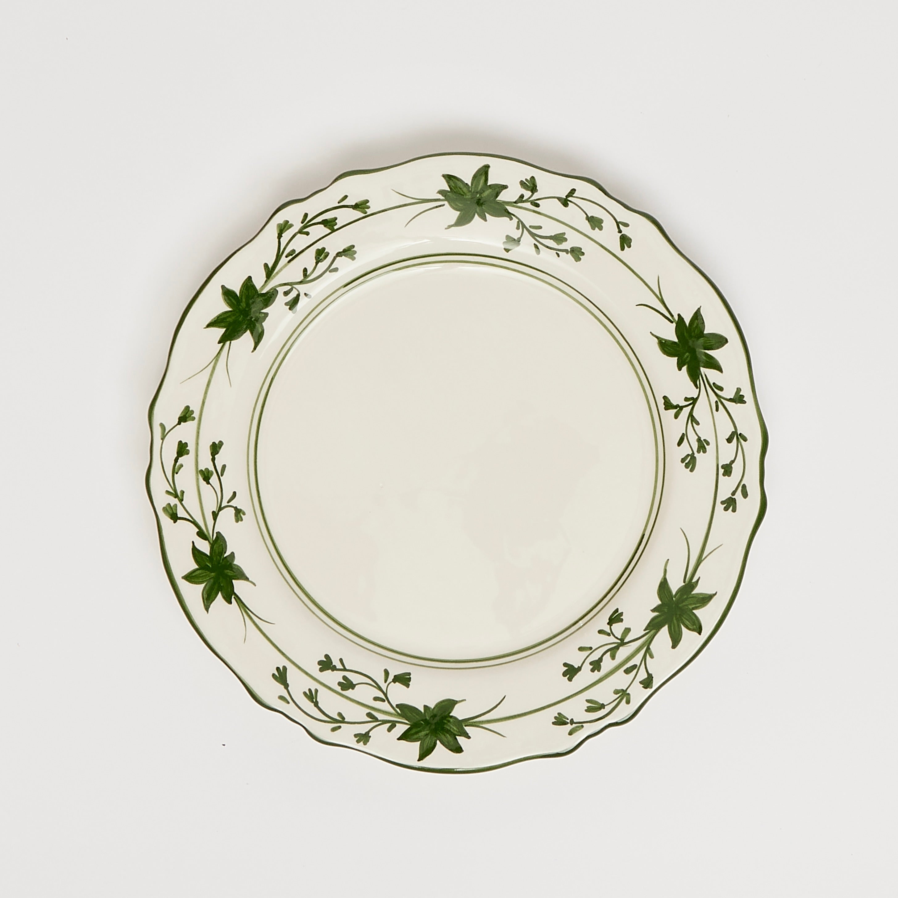 Hand Painted Green Lyla Dinner Plates (set of 4)