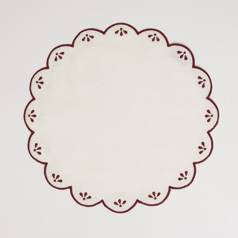 Poppy Burgundy Placemats (set of 4)