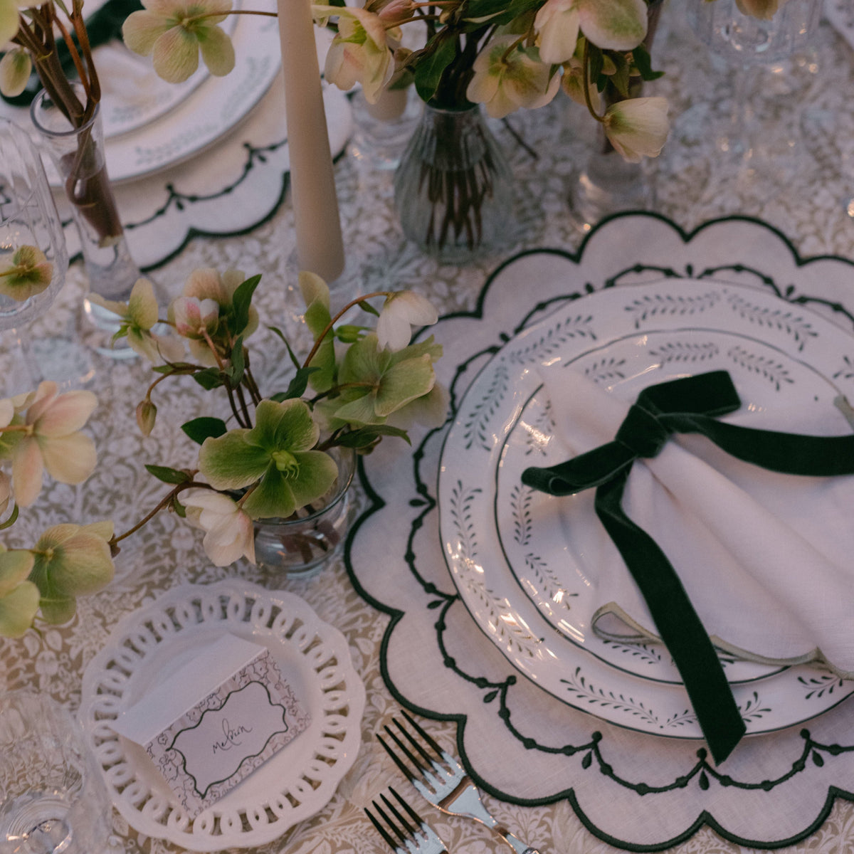 Olive Regal Embroidered Set