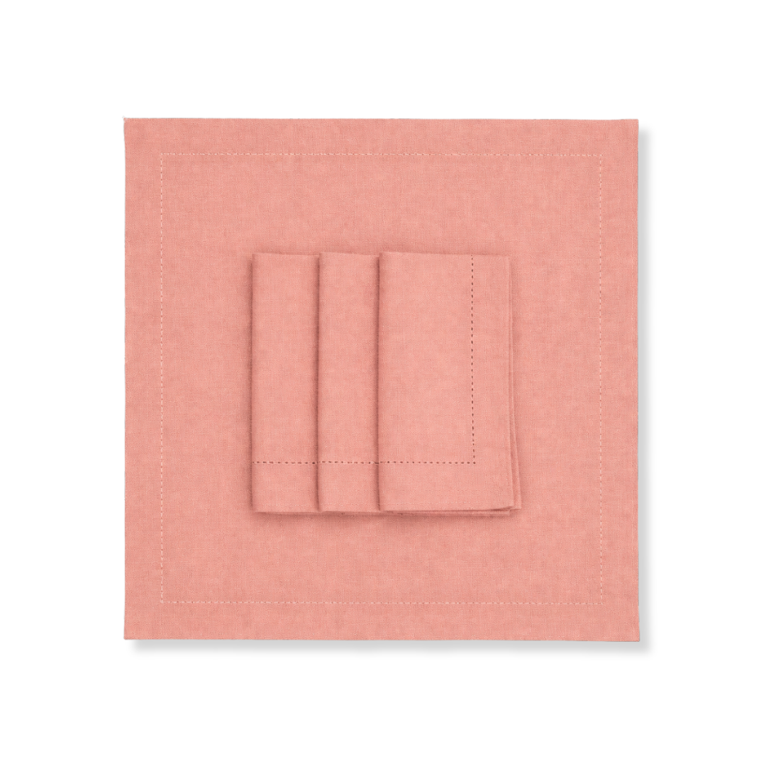 Rent: Peach Hemstitch Napkin (50x50cm)