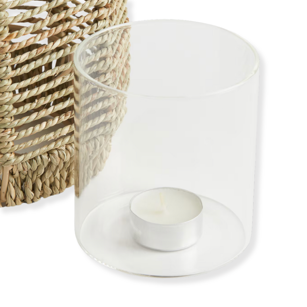 Rent: Seagrass Candle Lantern (21cm)