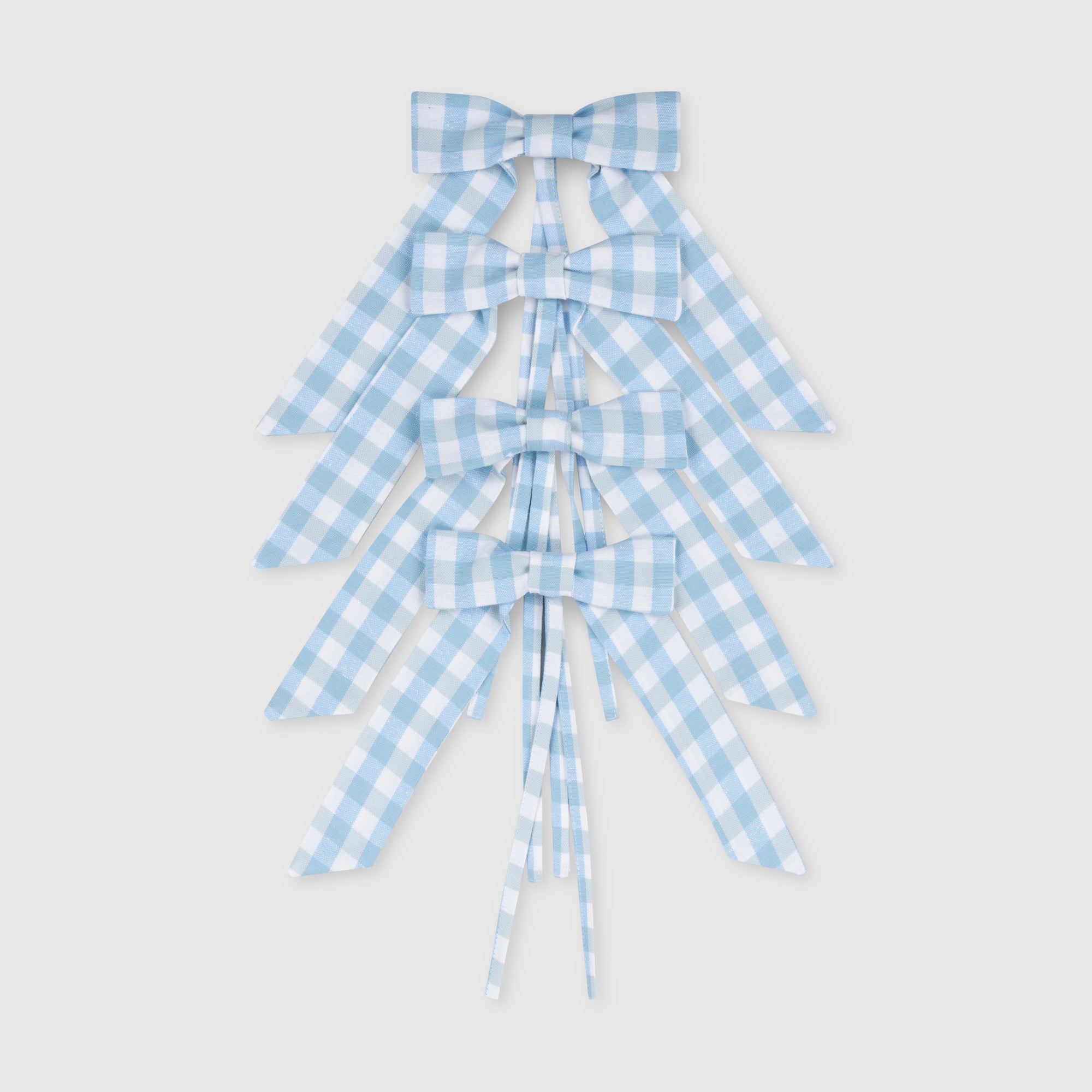 Blue Big Gingham Napkin Bows (set of 4)