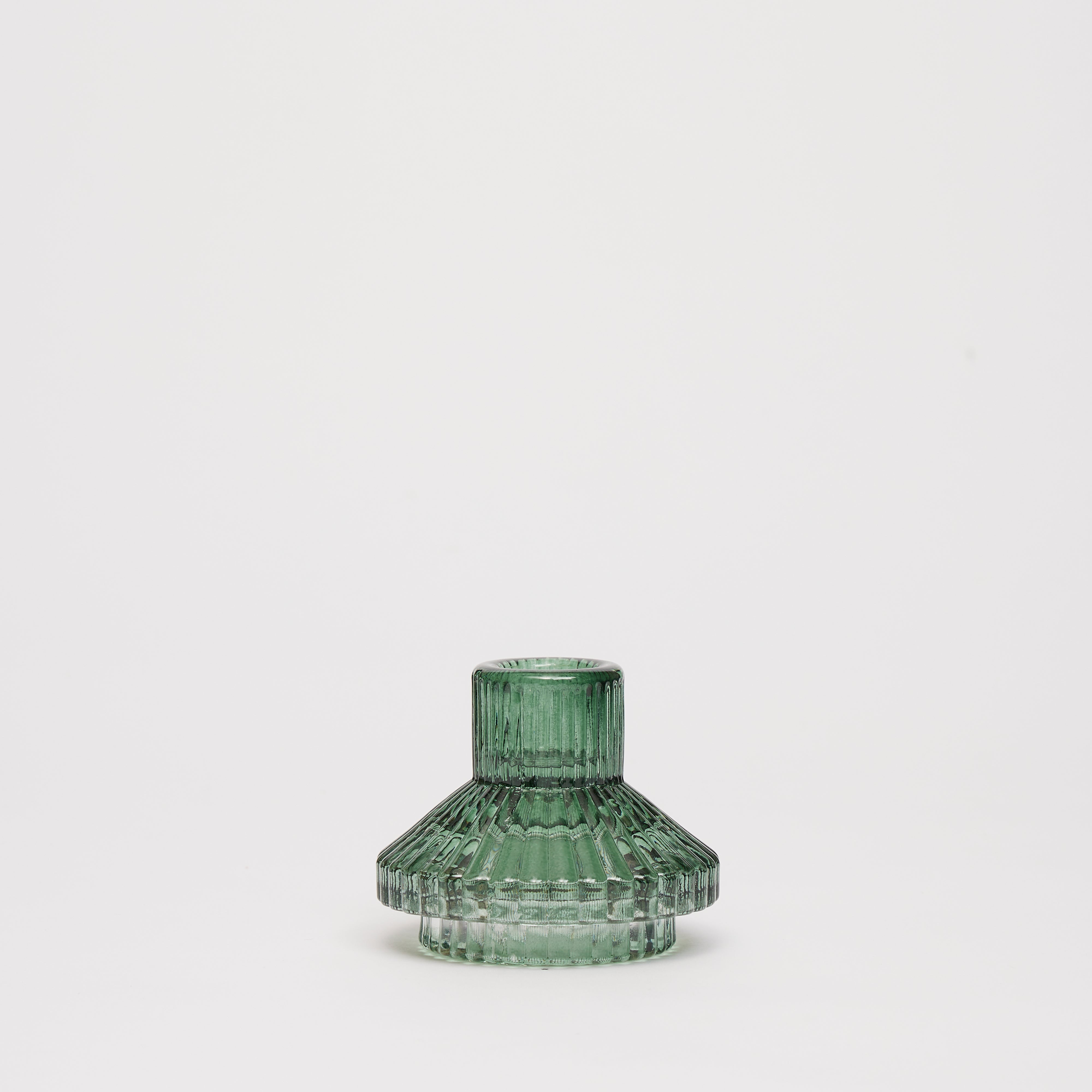 Rent: Forest Green Ribbed Tealight Holder