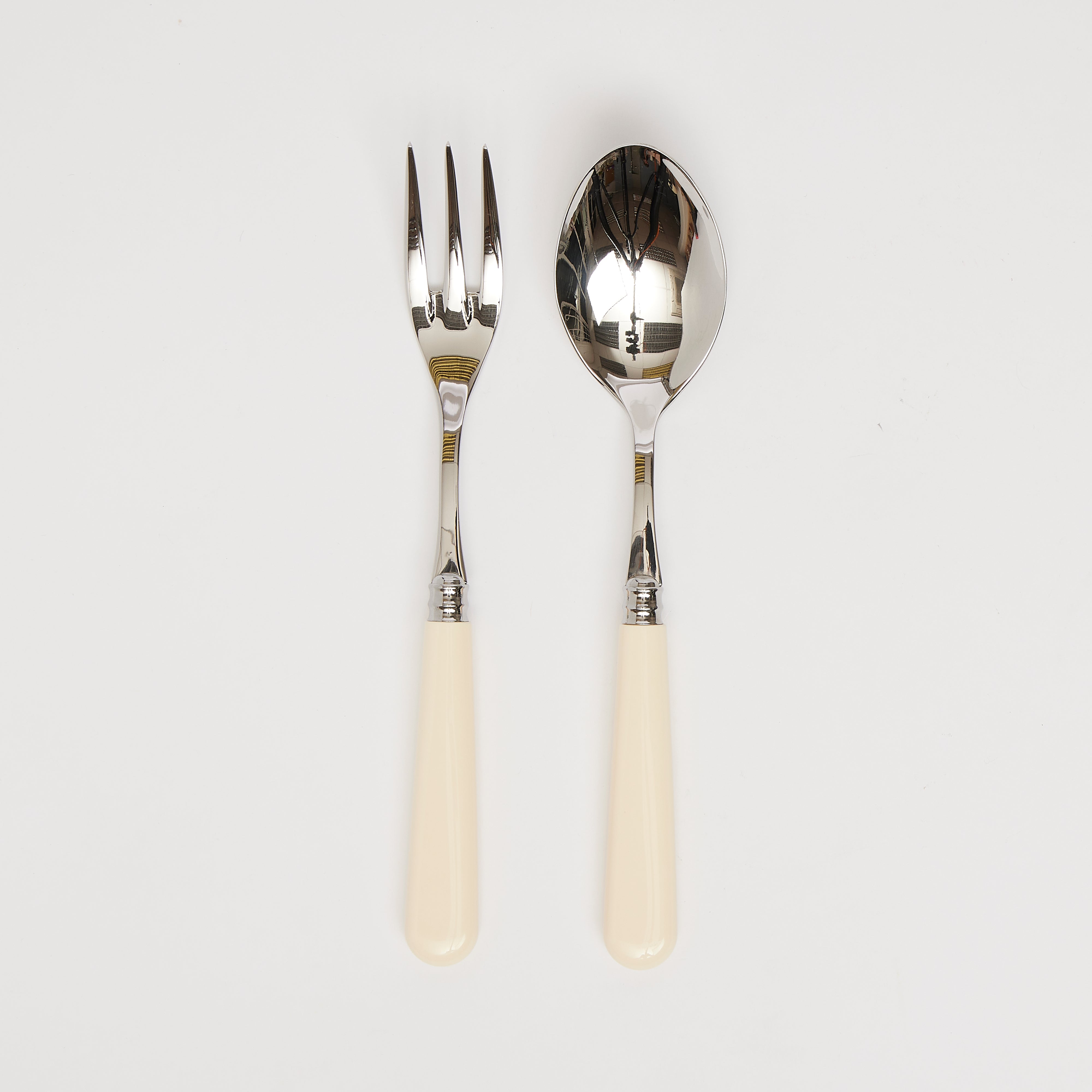 Rent: Helios Ivory Serving Fork & Spoon