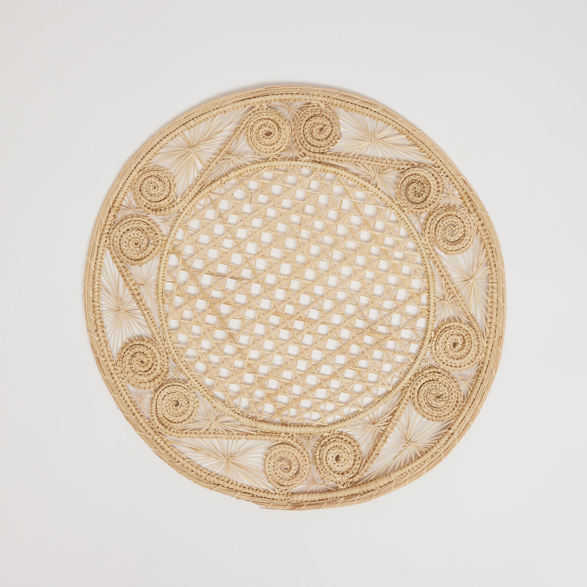 Rent Swirl Wicker Placemat Natural