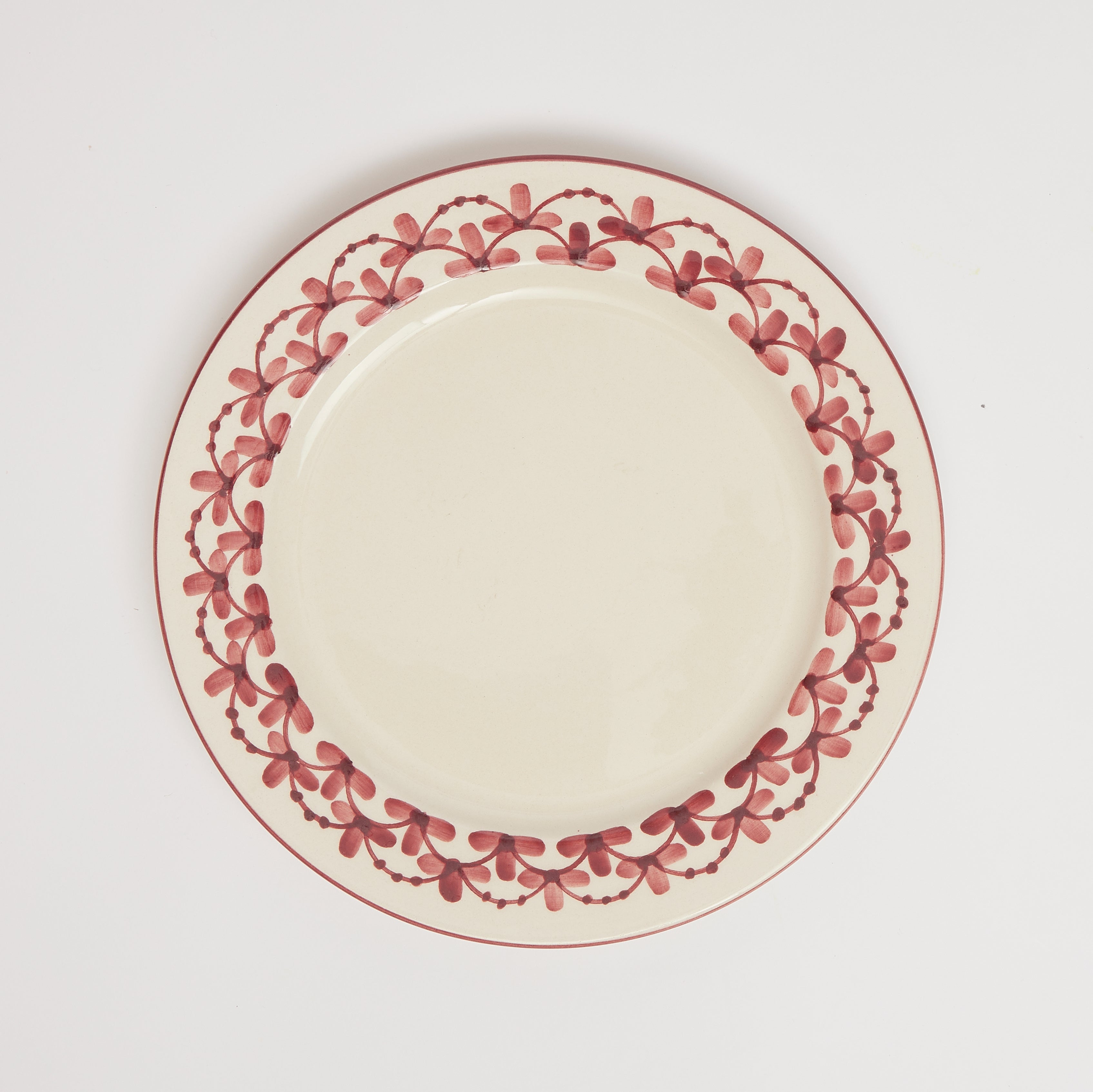 Rent: Ivy Burgundy Dinner Plate