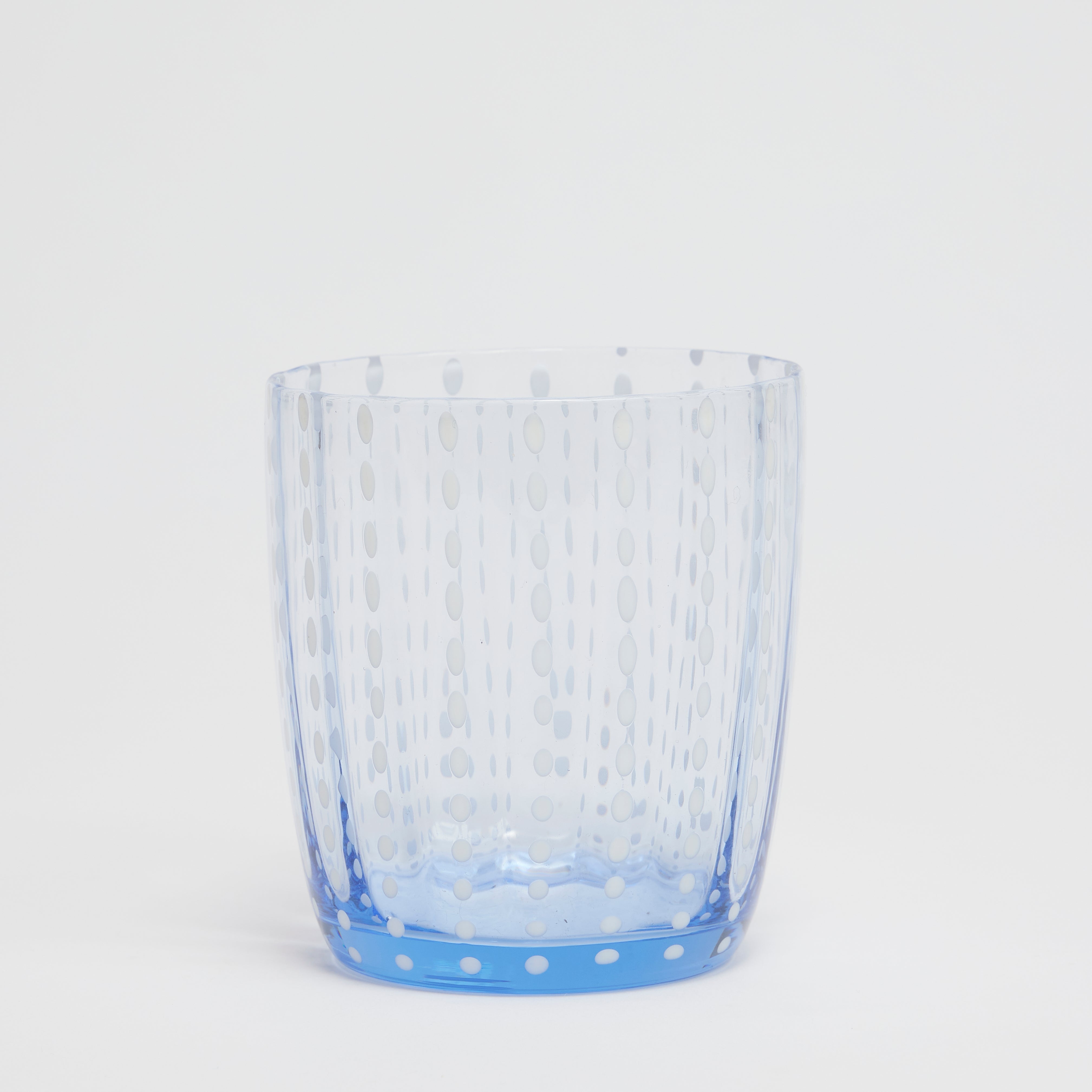 Rent: Sky Blue Speckled Water Glass