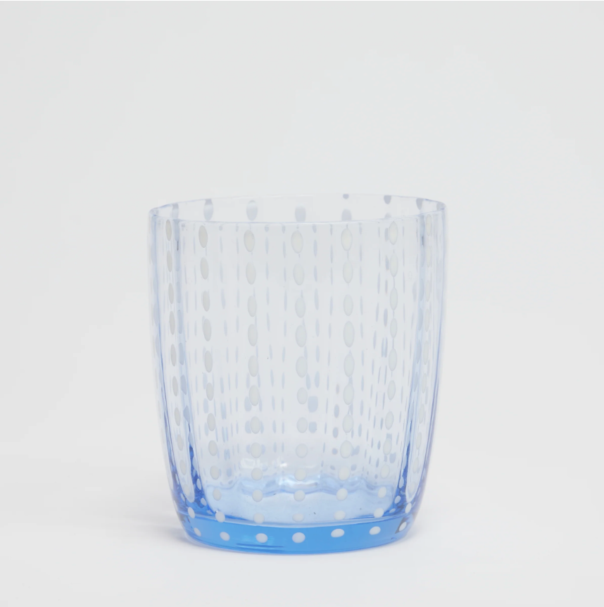 Blue Speckled Water Glass (set of 4)