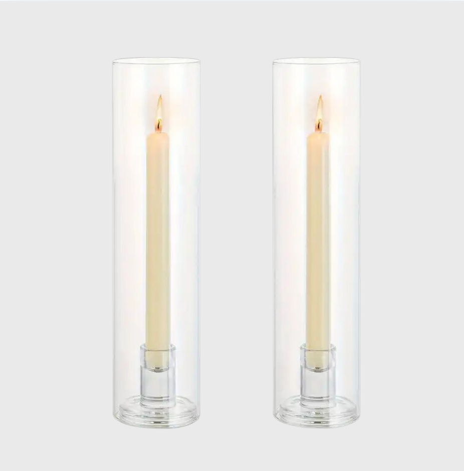 Rent: Glass Hurricane Candle Holders