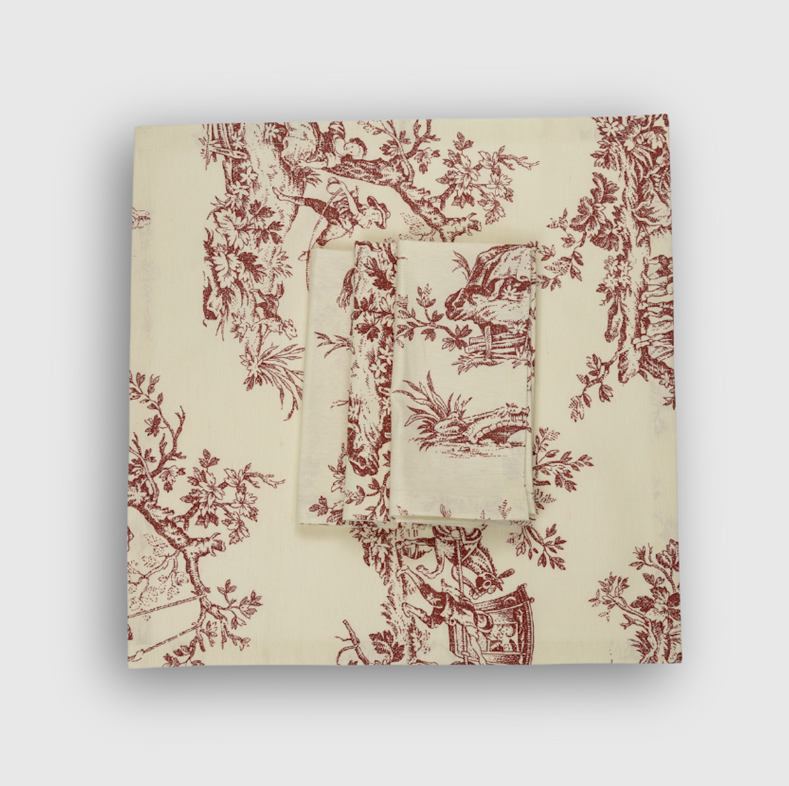 Rent: Burgundy Toile Napkins