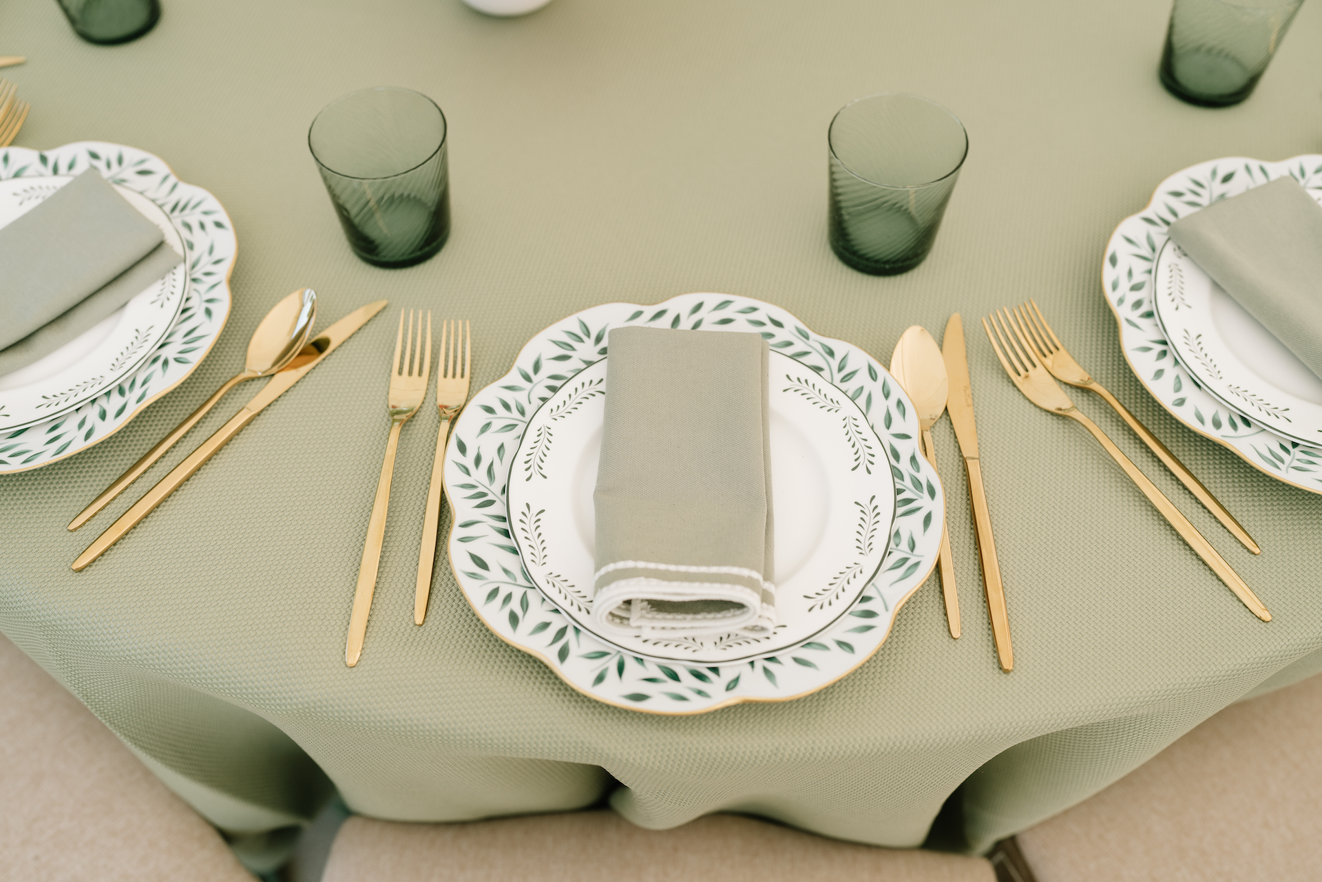 Rent: Green & Gold Leaves Dinner