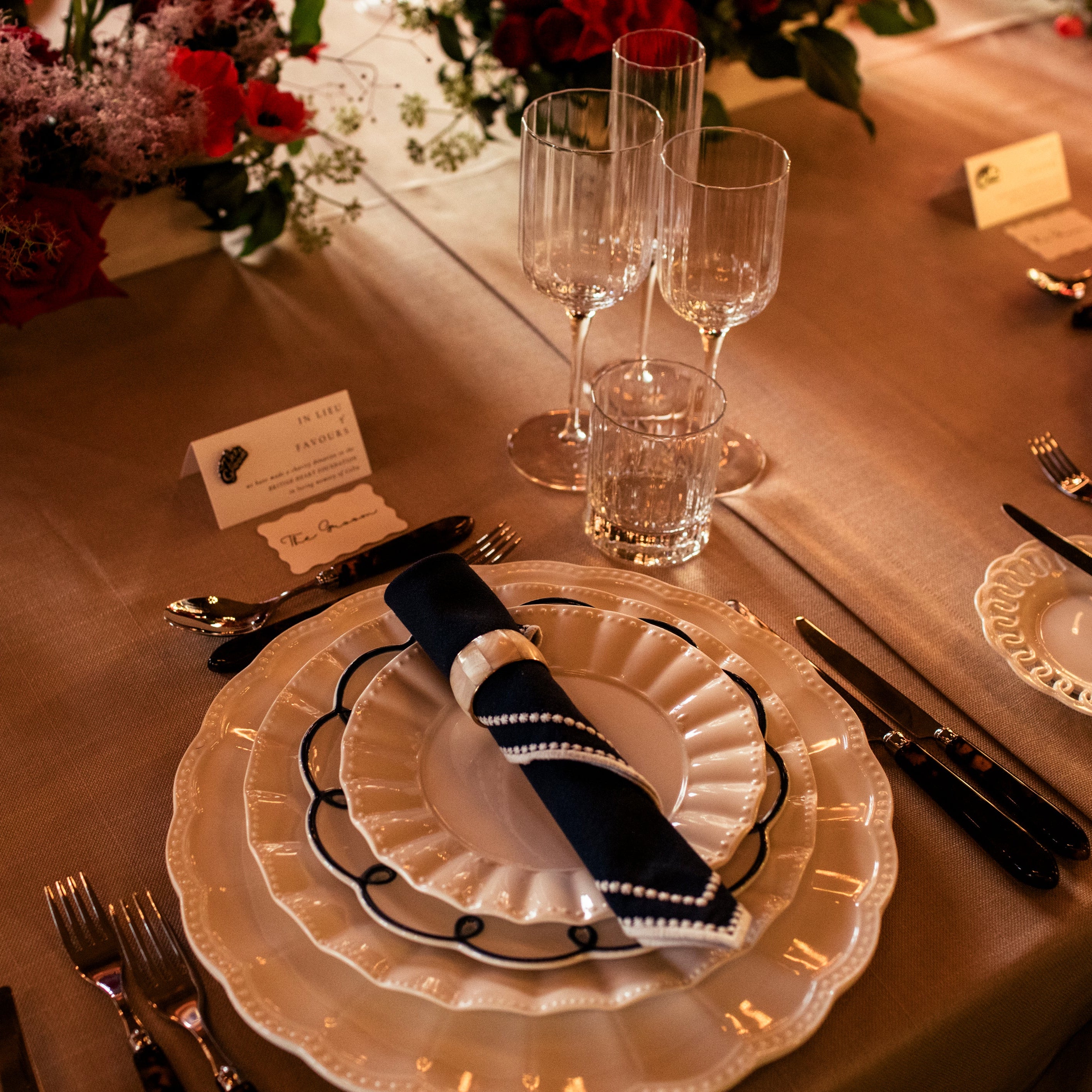 Rent: Brass Pearl Napkin Ring