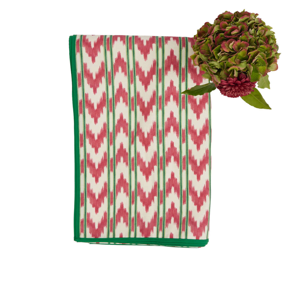 Archive Sale: Cabana Red Ikat Tablecloth (set of 3) (150cm x 300cm)