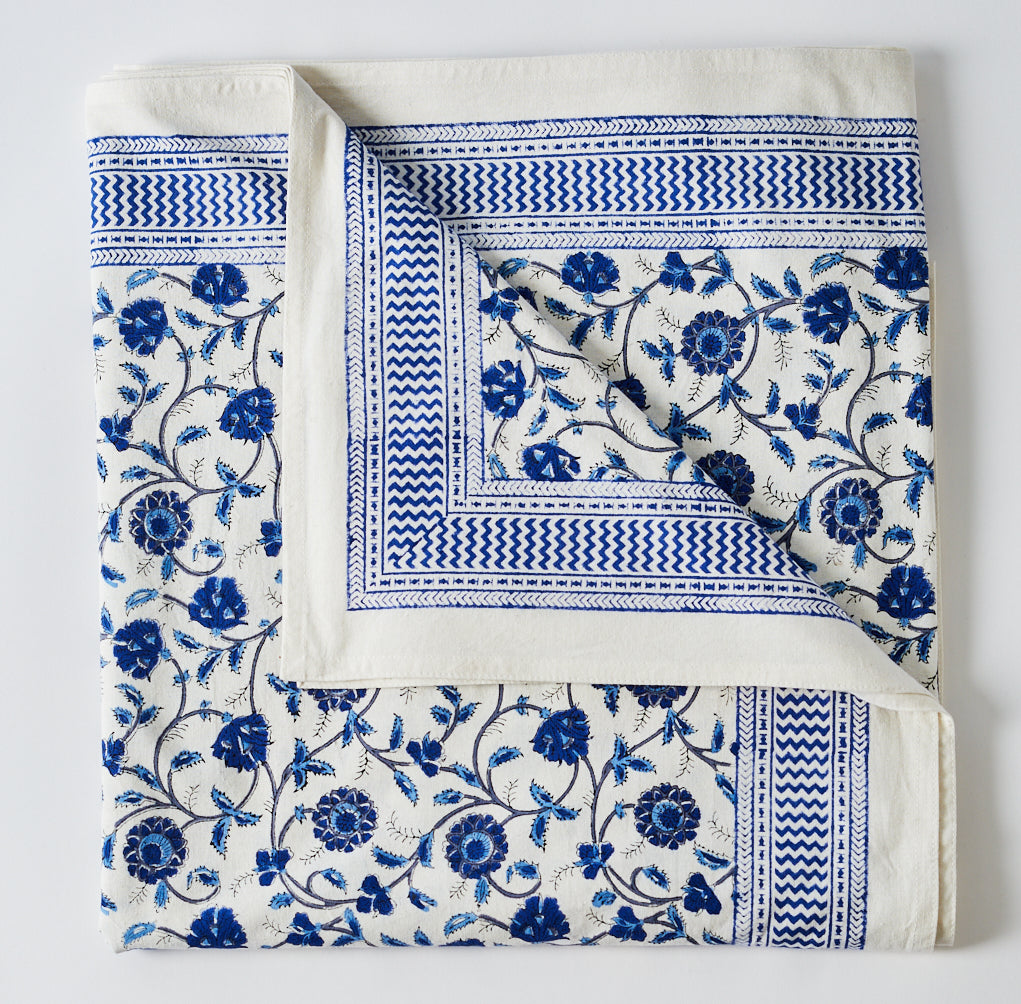 Blue Petal Tablecloth