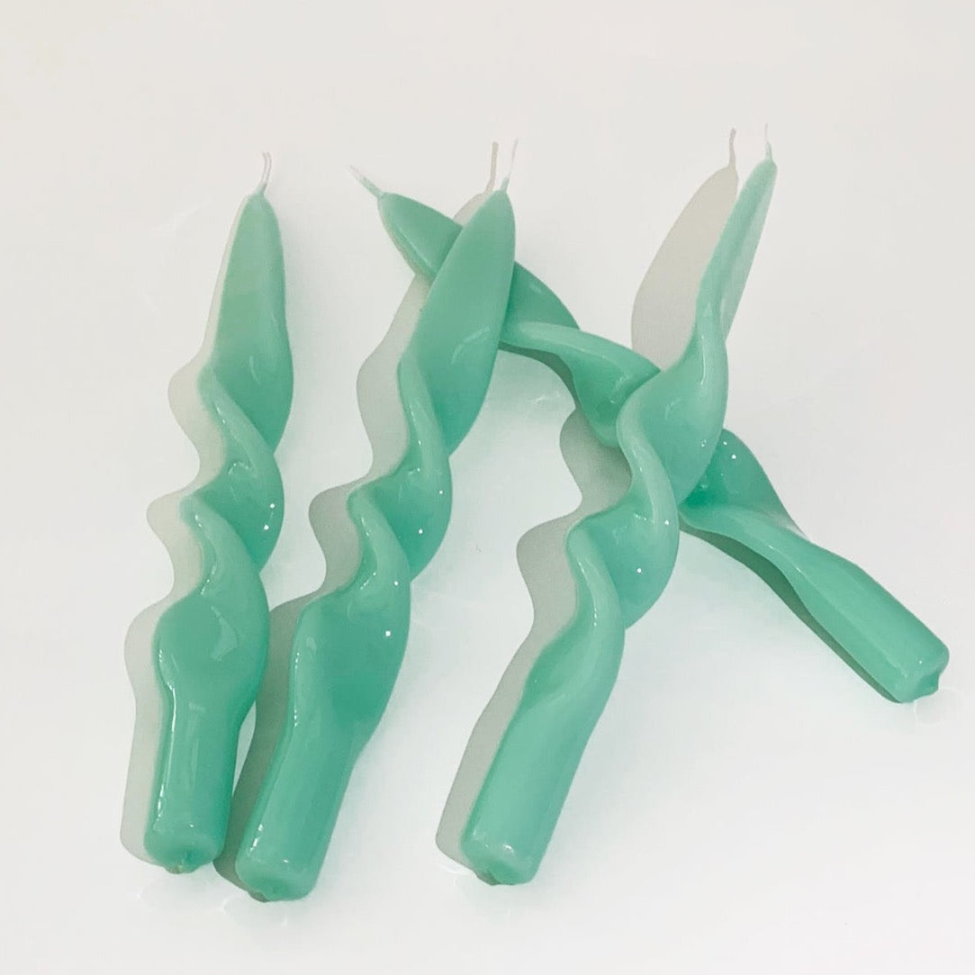Peppermint Green Candles (set of 4)