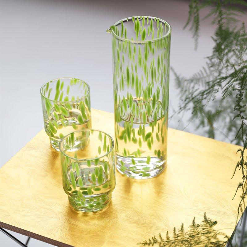 Green Tortoiseshell water glass - Set of 4