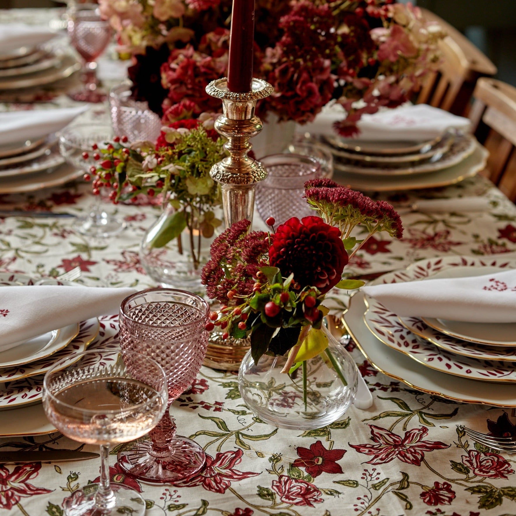 Rent: Allegra Red Tablecloth