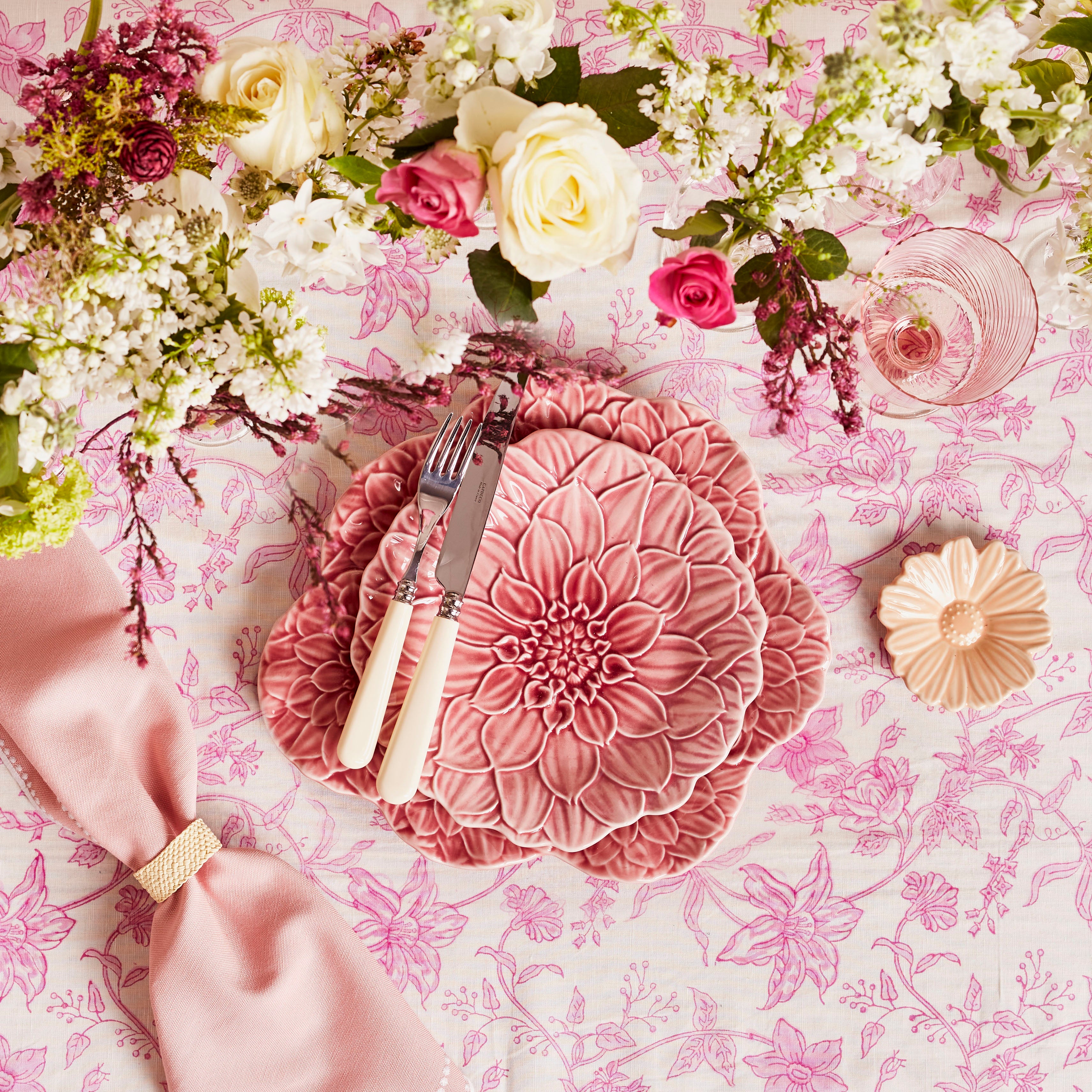 Pink Allegra Tablecloth