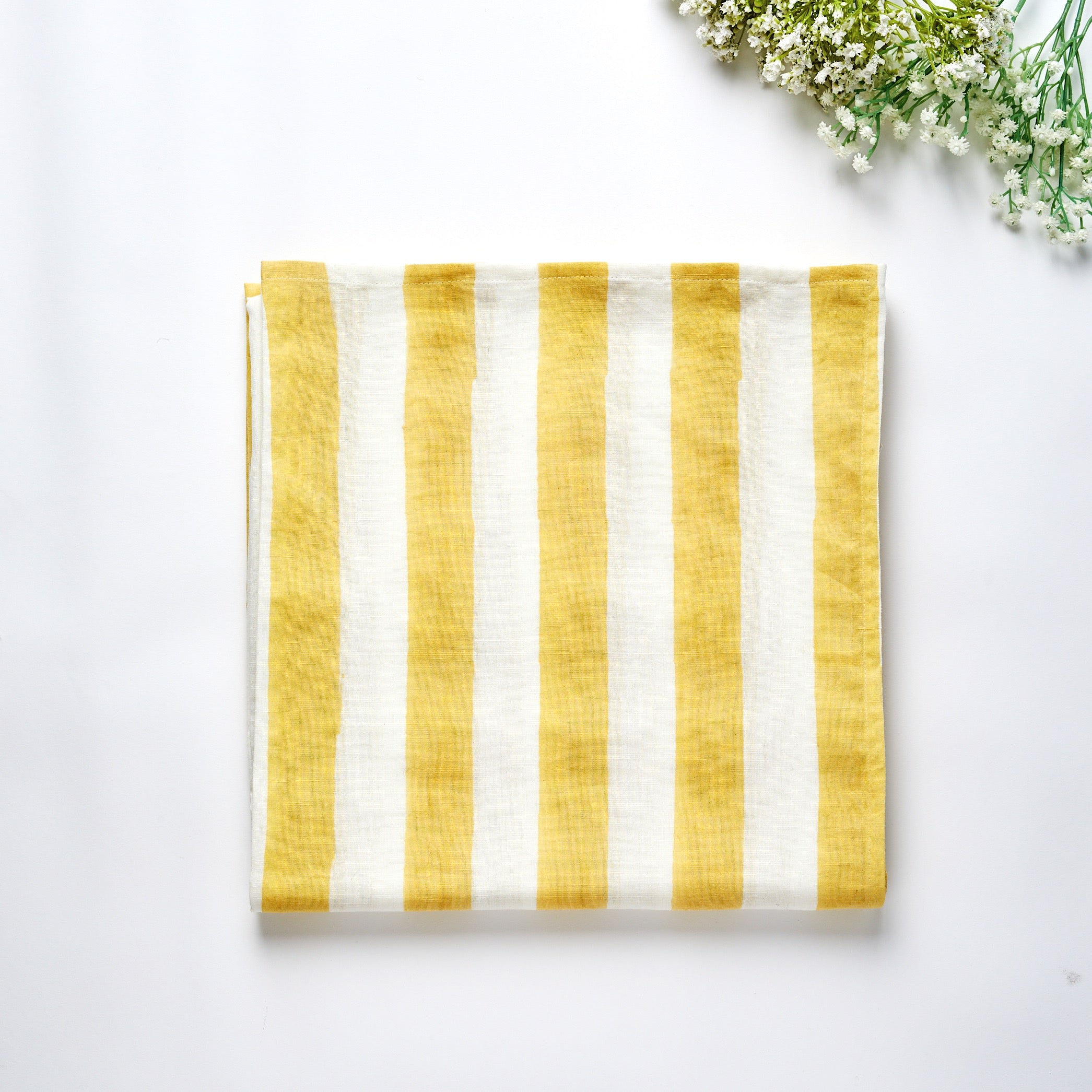 Positano Yellow - Stripe Tablecloth