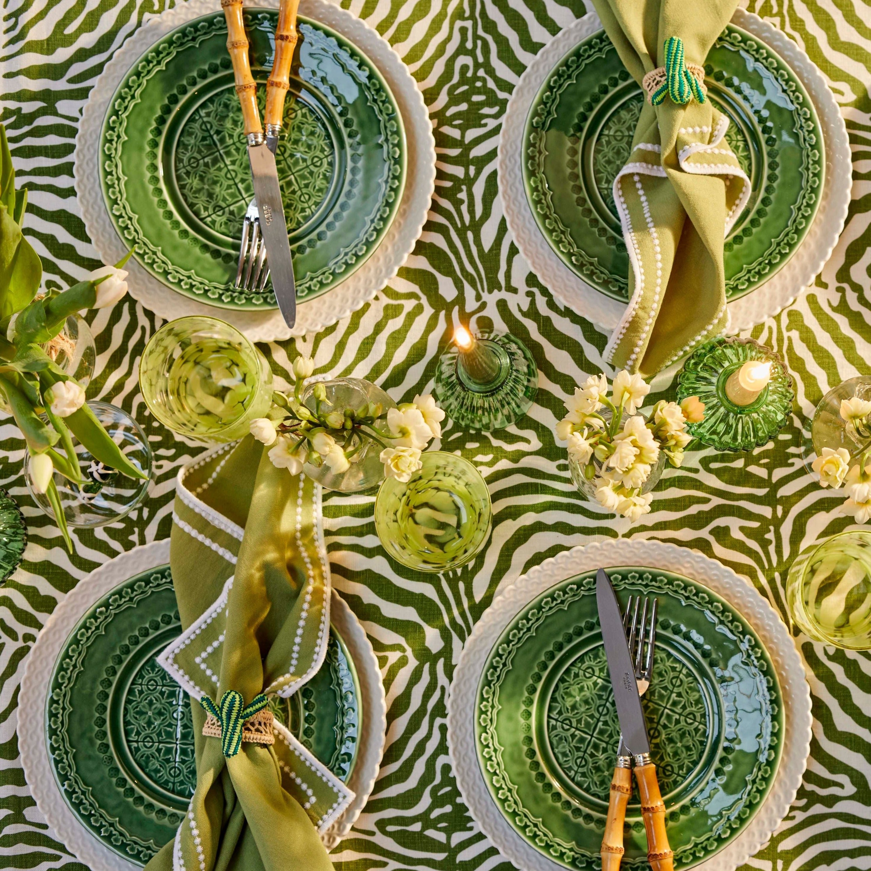 Green Zebra Tablecloth