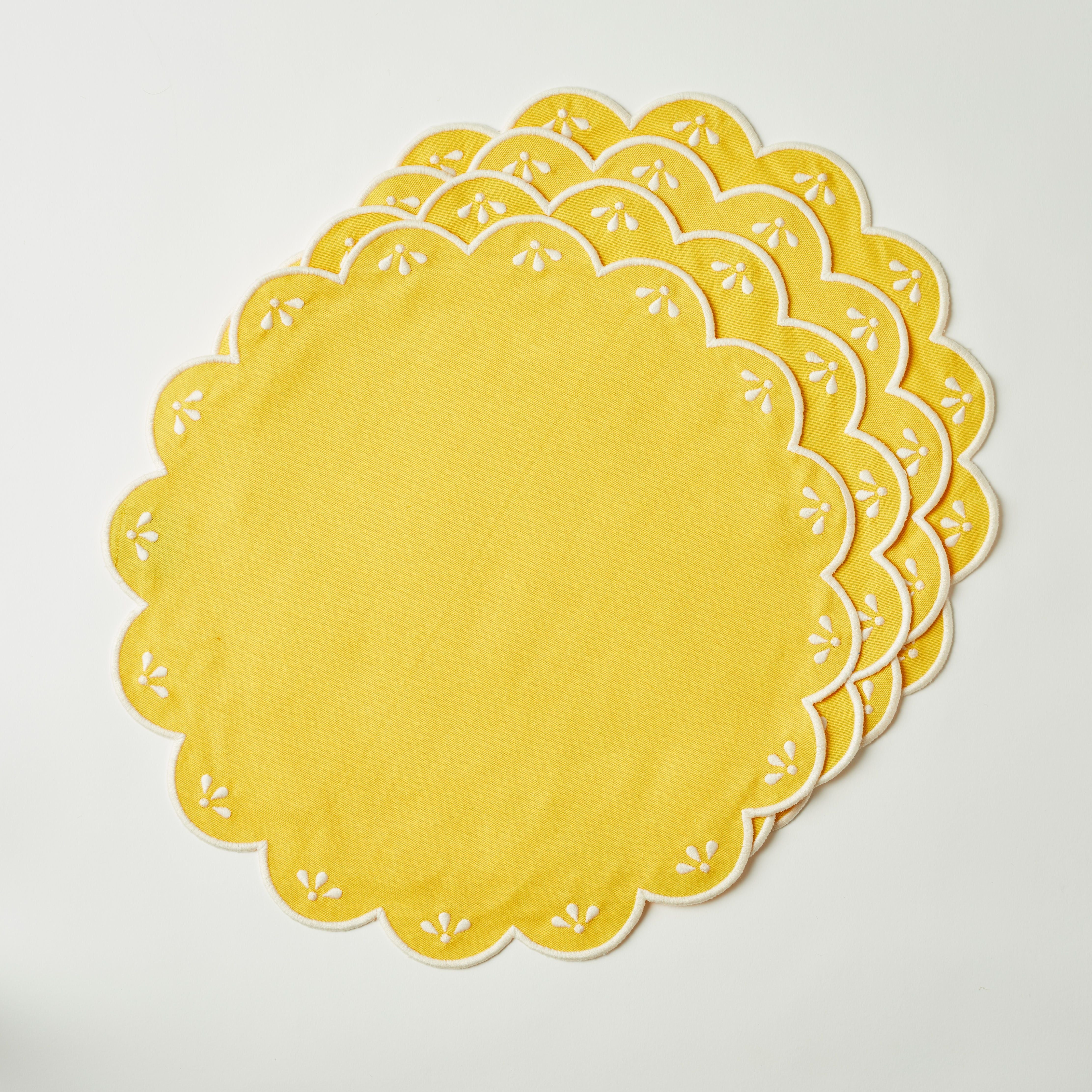 Peony Yellow Placemats (set of 4)