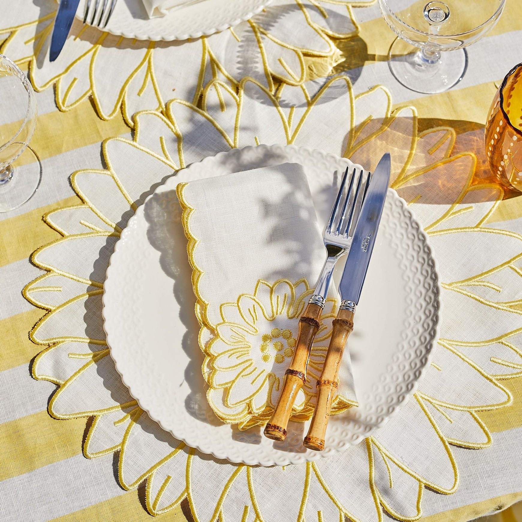 The Margherita Yellow Placemat - Set of 4