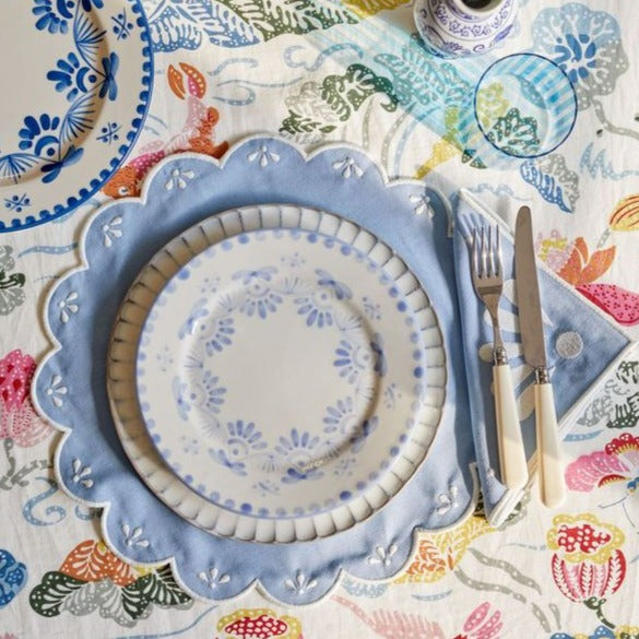 Peony Blue Placemat and Napkin (set of 2)