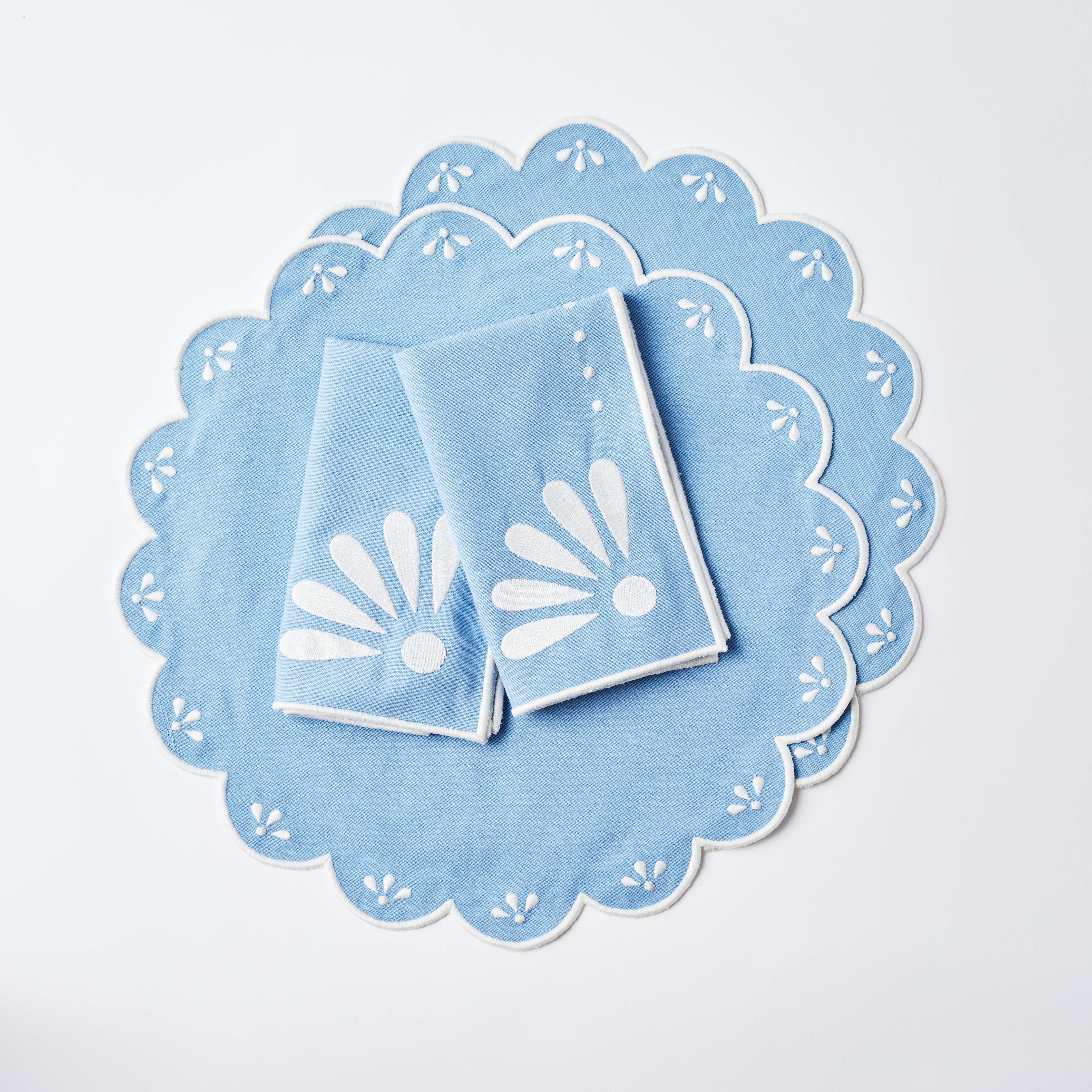 Peony Blue Placemat and Napkin (set of 2)